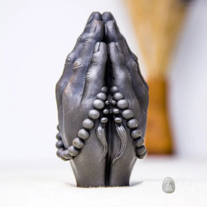 BWOOOH resin Buddha statue - Handmade Buddha Hand Namaste Iron P