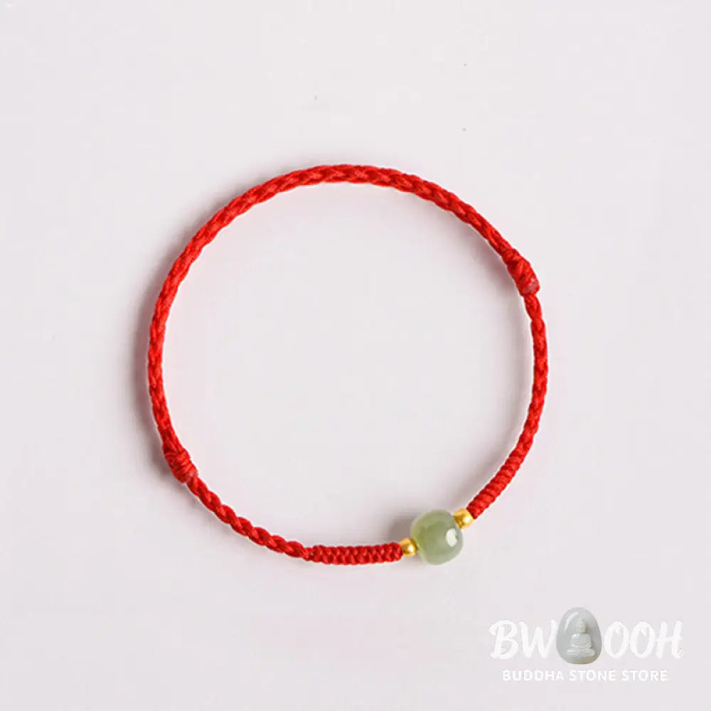 Buddha Stones Handmade Jade Lucky Bead Prosperity Braided Bracelet - BWOOOH - Bracelet