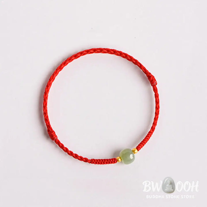 Buddha Stones Handmade Jade Lucky Bead Prosperity Braided Bracelet - BWOOOH - Bracelet