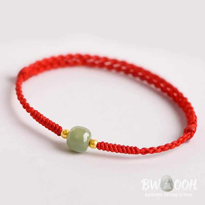 Buddha Stones Handmade Jade Lucky Bead Prosperity Braided Bracelet - BWOOOH - Bracelet