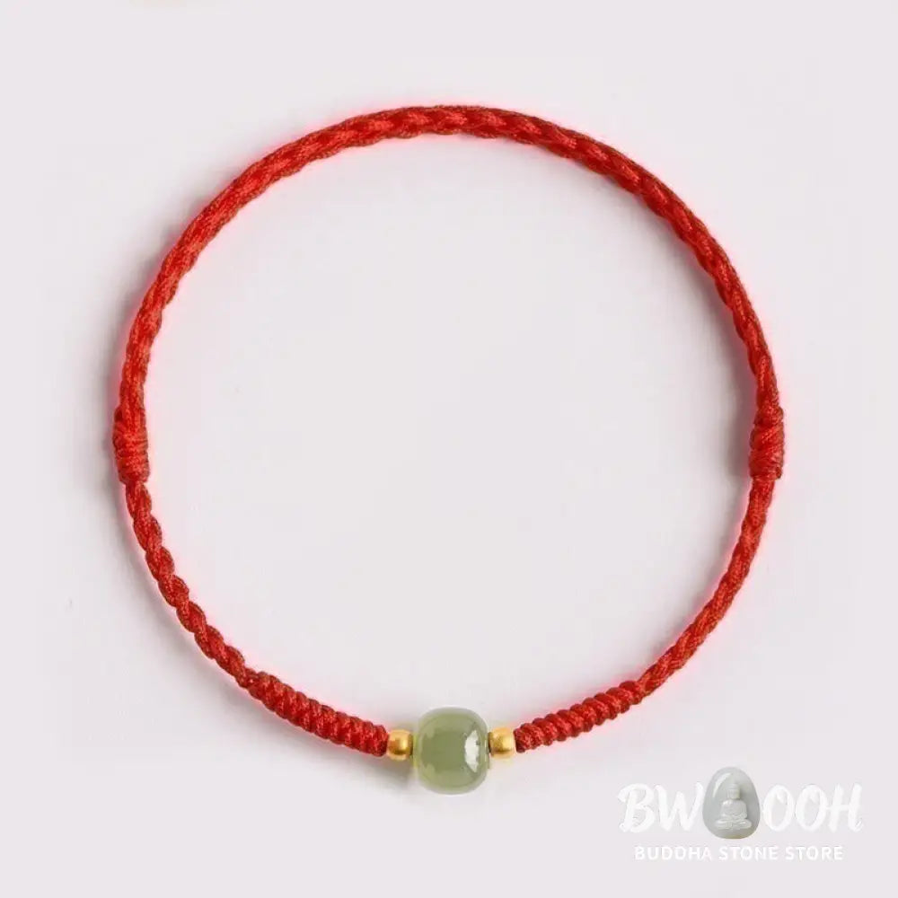 Buddha Stones Handmade Jade Lucky Bead Prosperity Braided Bracelet - BWOOOH - Bracelet