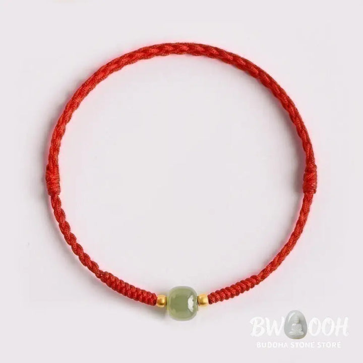 Buddha Stones Handmade Jade Lucky Bead Prosperity Braided Bracelet - BWOOOH - Bracelet
