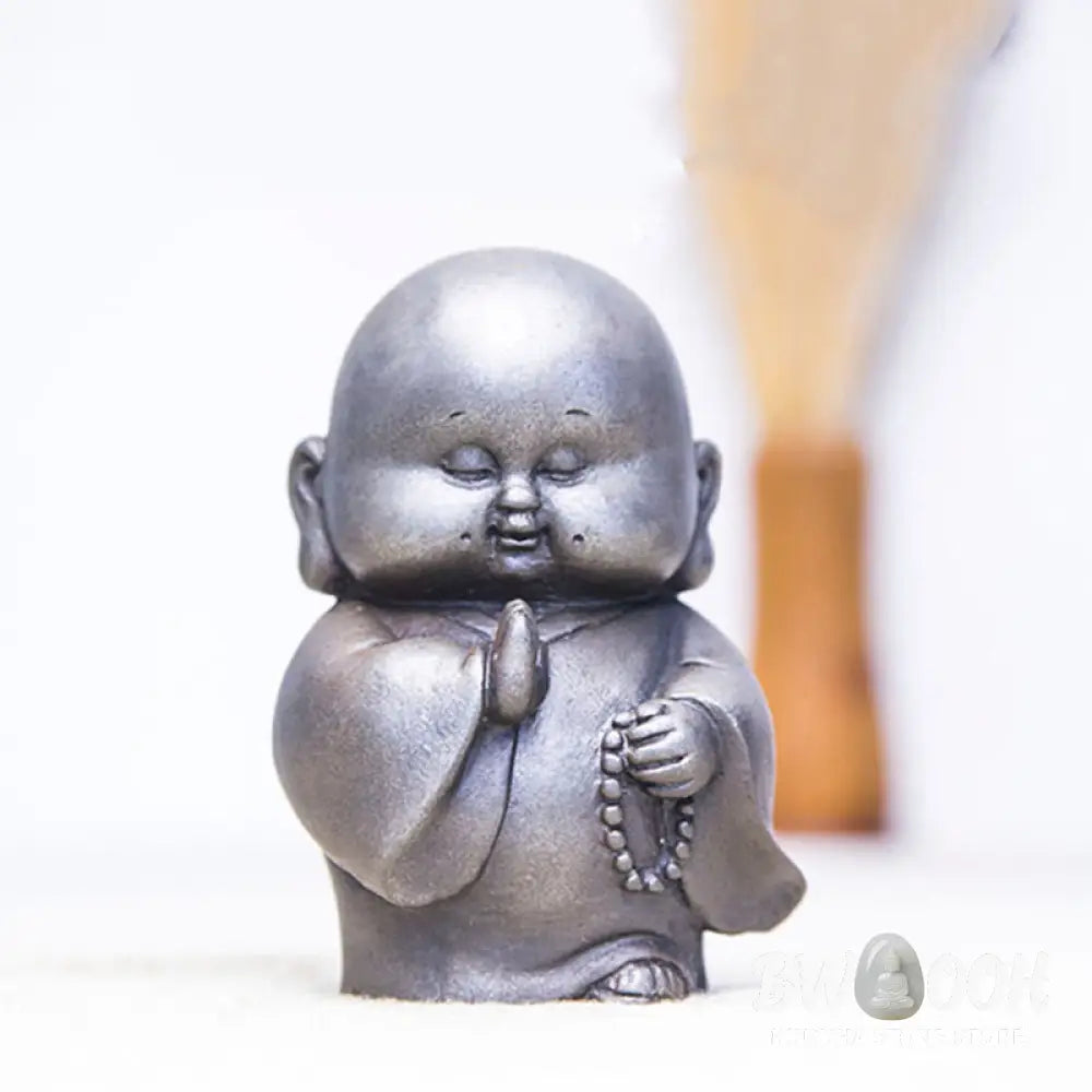 BWOOOH resin Buddha statue - Handmade Little Monk Iron Powder Ru
