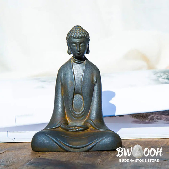 BWOOOH resin Buddha statue - Handmade Meditation Sakyamuni Buddh