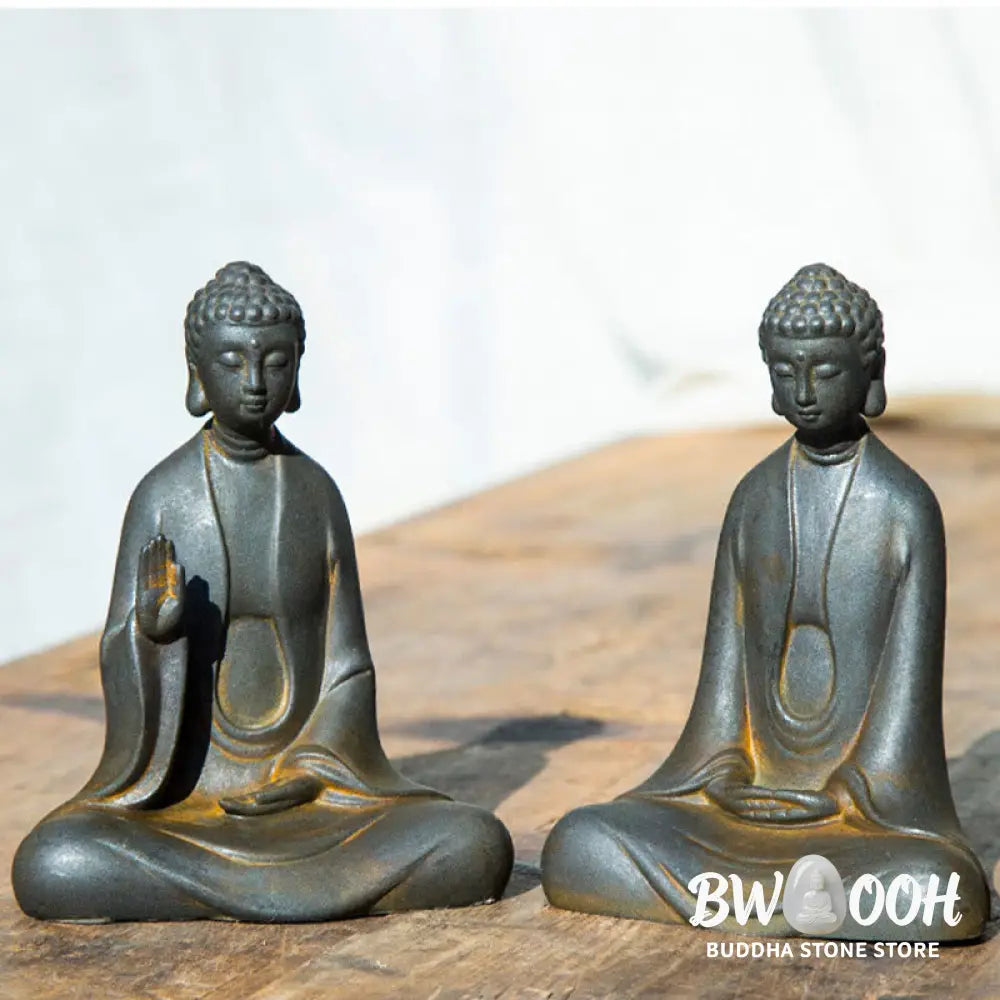 BWOOOH resin Buddha statue - Handmade Meditation Sakyamuni Buddh