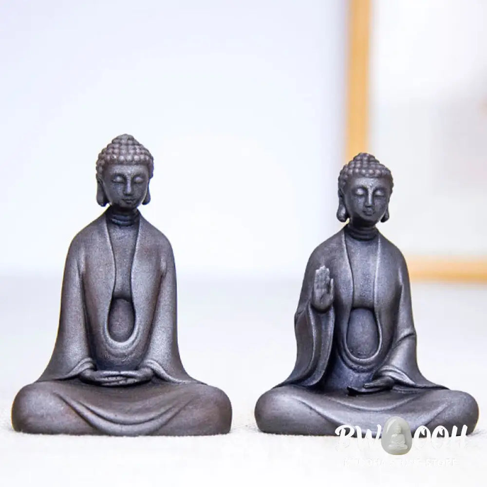 BWOOOH resin Buddha statue - Handmade Meditation Sakyamuni Buddh