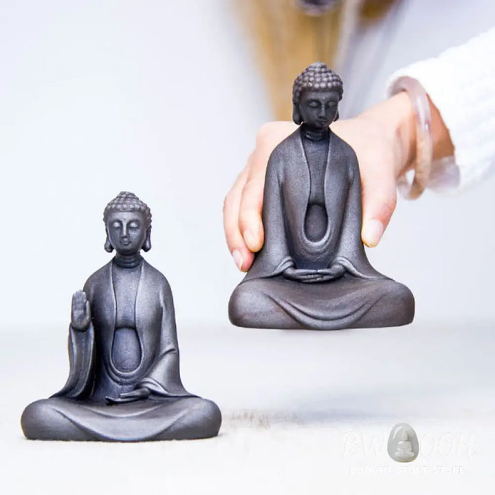 BWOOOH resin Buddha statue - Handmade Meditation Sakyamuni Buddh
