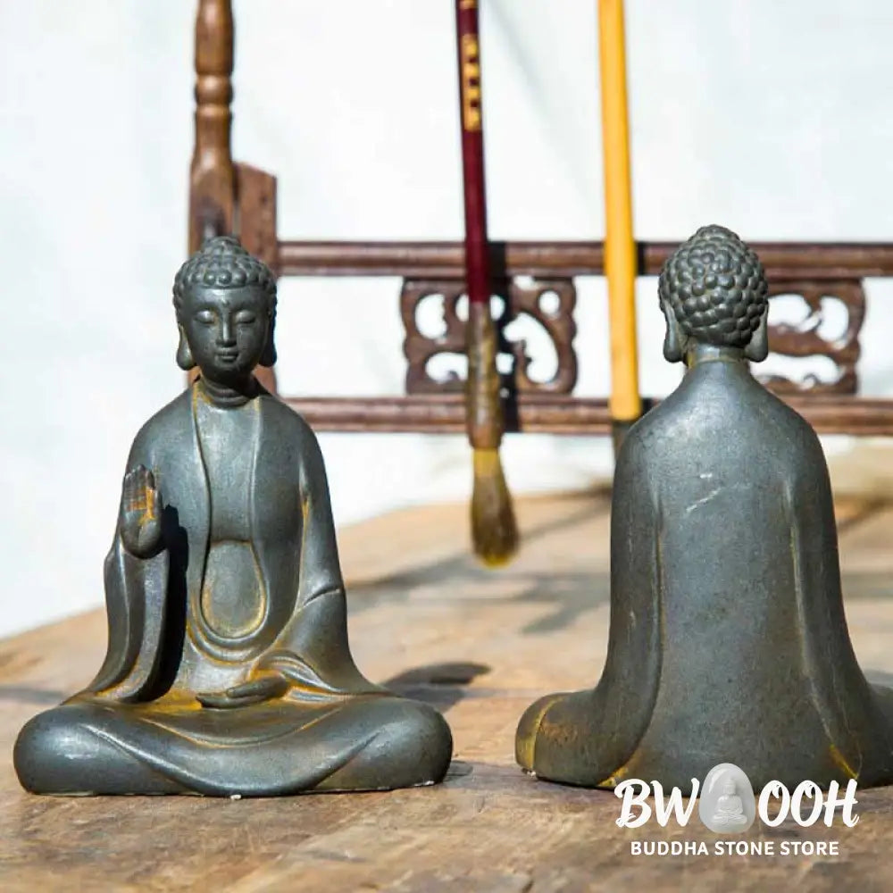 BWOOOH resin Buddha statue - Handmade Meditation Sakyamuni Buddh