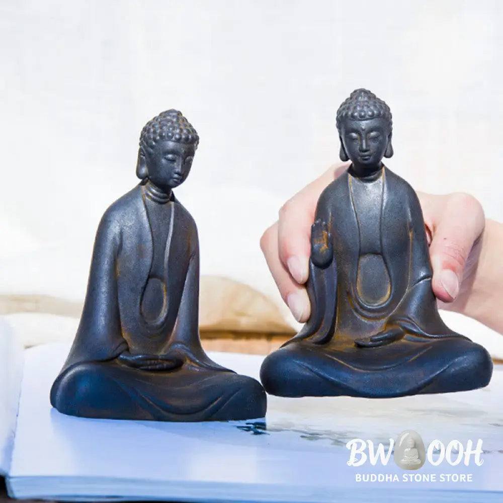BWOOOH resin Buddha statue - Handmade Meditation Sakyamuni Buddh