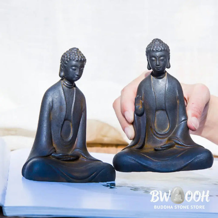 BWOOOH resin Buddha statue - Handmade Meditation Sakyamuni Buddh