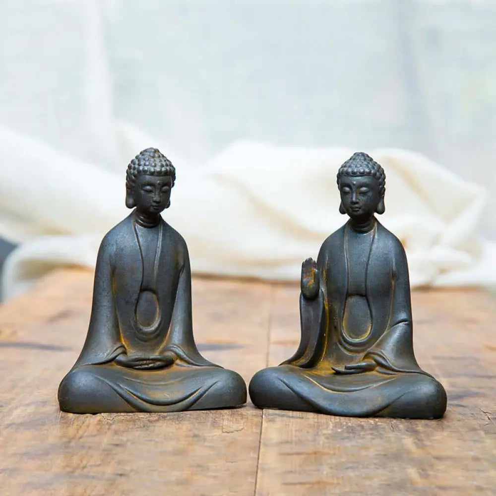 BWOOOH resin Buddha statue - Handmade Meditation Sakyamuni Buddh