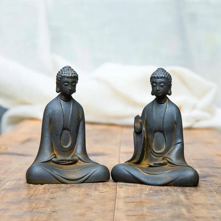 BWOOOH resin Buddha statue - Handmade Meditation Sakyamuni Buddh