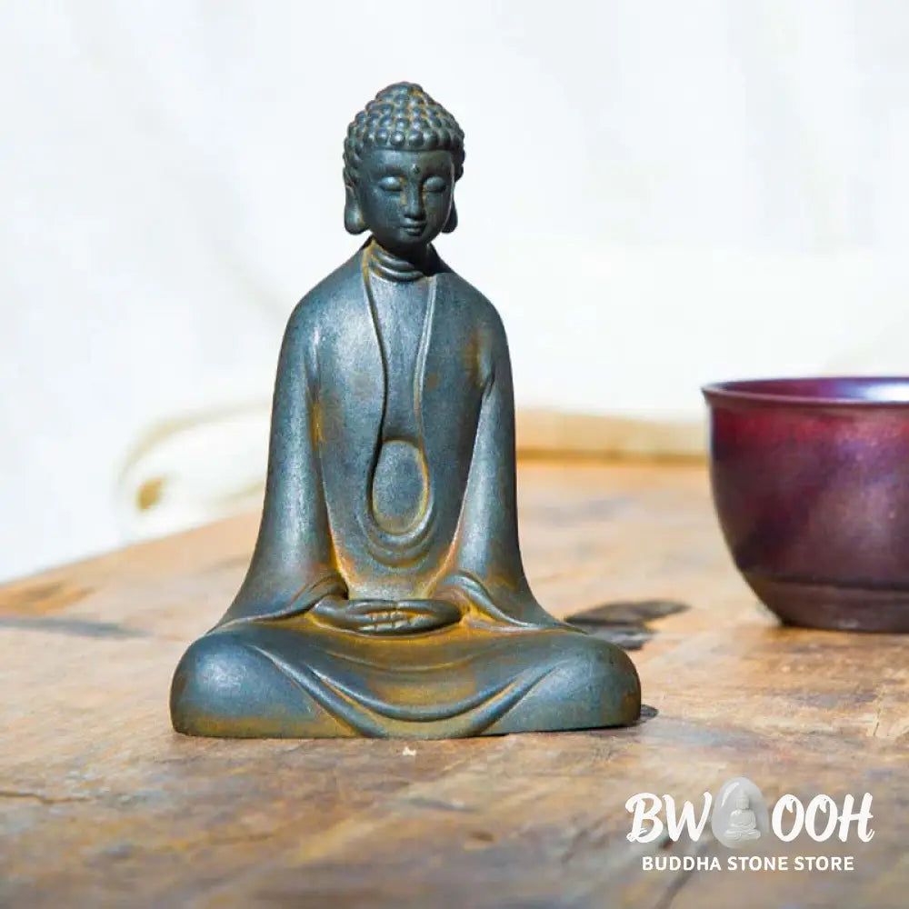 BWOOOH resin Buddha statue - Handmade Meditation Sakyamuni Buddh