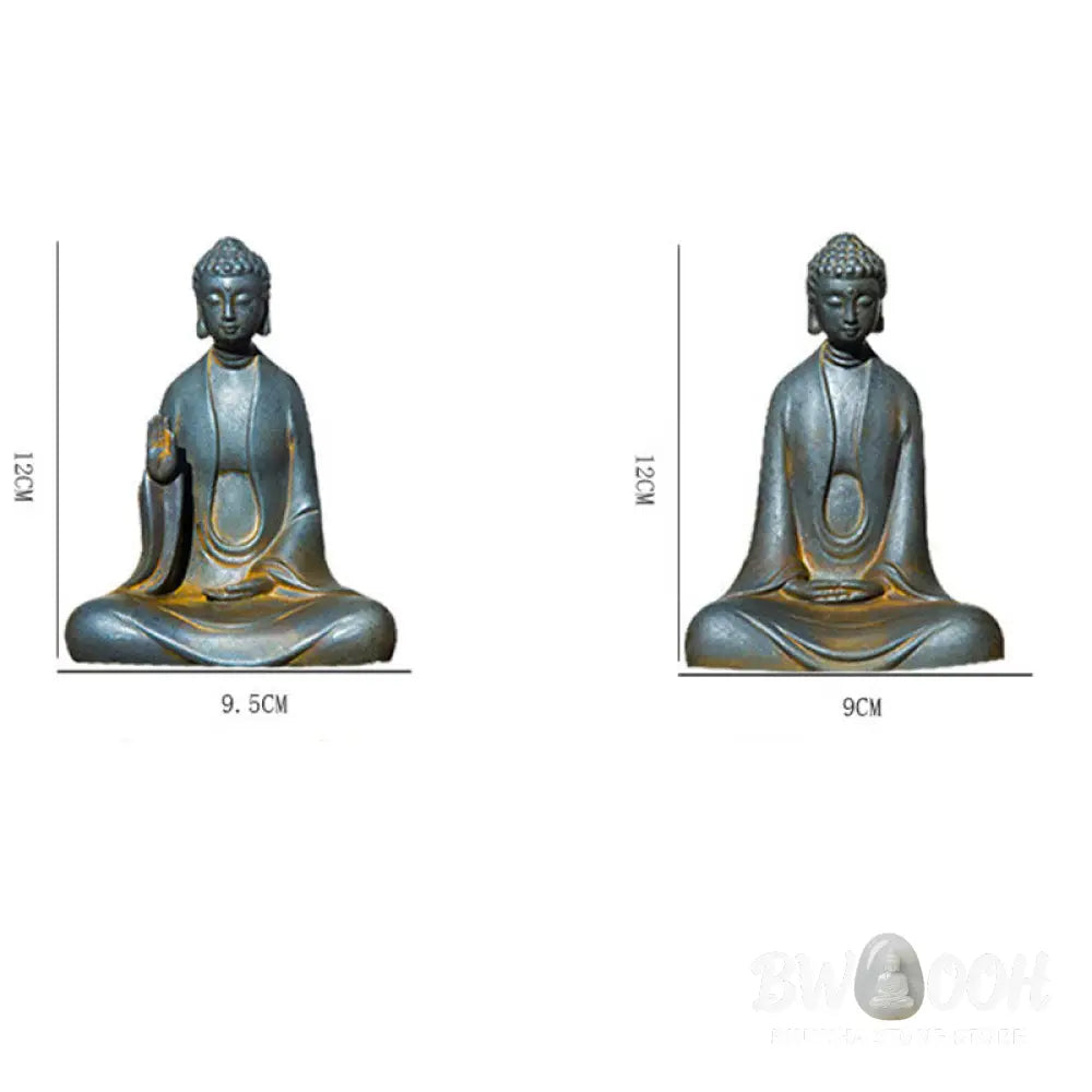 BWOOOH resin Buddha statue - Handmade Meditation Sakyamuni Buddh