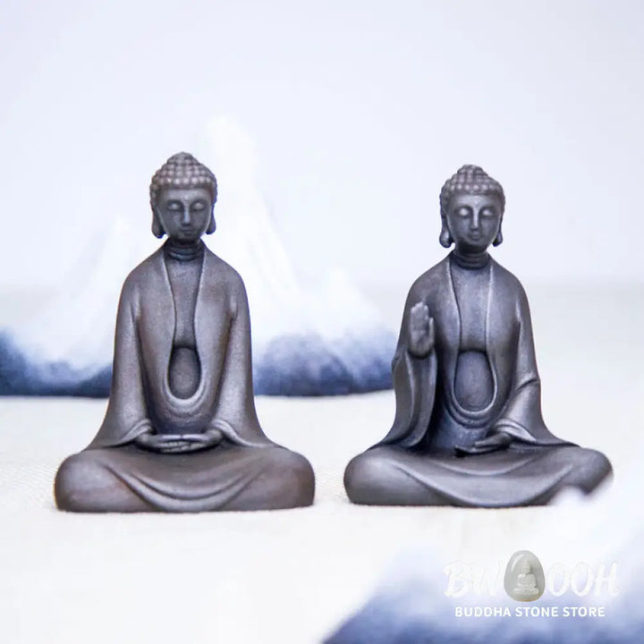 BWOOOH resin Buddha statue - Handmade Meditation Sakyamuni Buddh