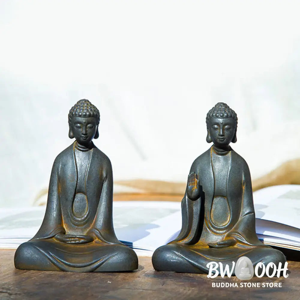 BWOOOH resin Buddha statue - Handmade Meditation Sakyamuni Buddh