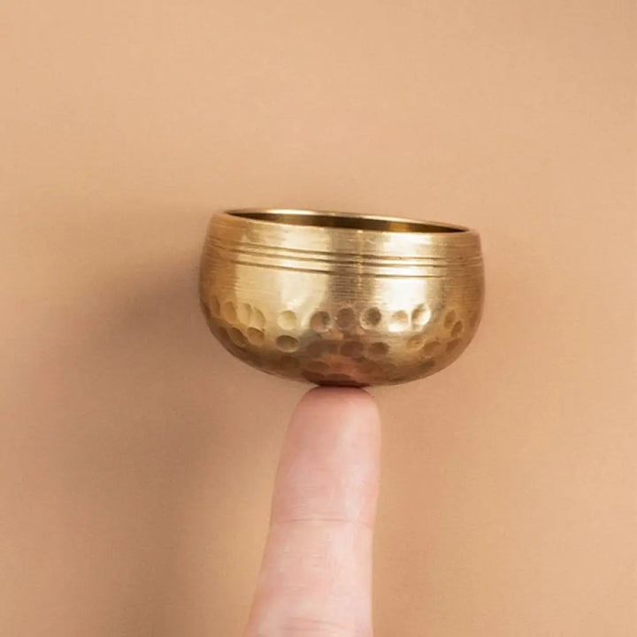 BWOOOH Tibetan singing bowl for meditation - Handmade Mini Small Singing Bo