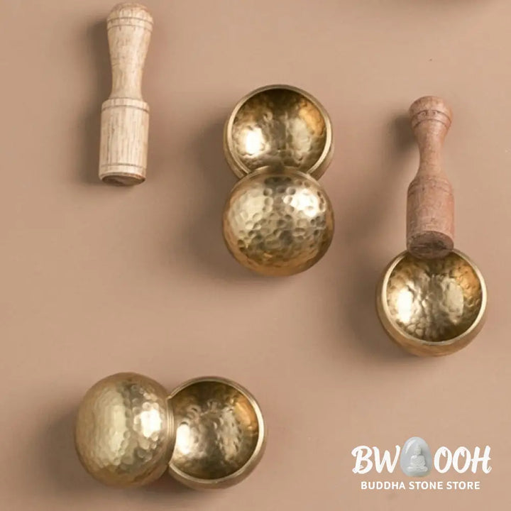 BWOOOH Tibetan singing bowl for meditation - Handmade Mini Small Singing Bo