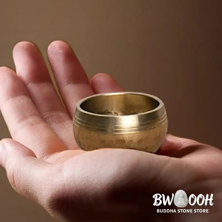 BWOOOH Tibetan singing bowl for meditation - Handmade Mini Small Singing Bo