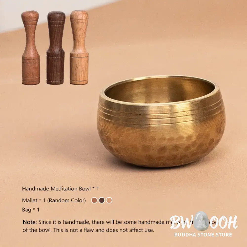 BWOOOH Tibetan singing bowl for meditation - Handmade Mini Small Singing Bo