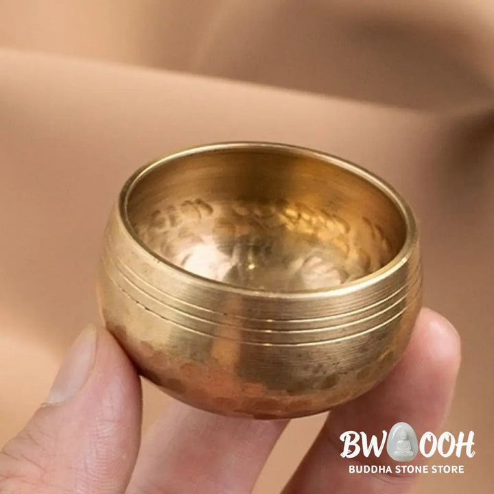 BWOOOH Tibetan singing bowl for meditation - Handmade Mini Small Singing Bo