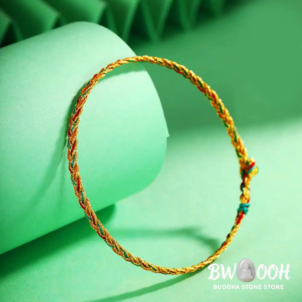 Buddha Stones Handmade Multicolored Dragon Scale Pattern Braid String Bracelet - BWOOOH - Bracelet