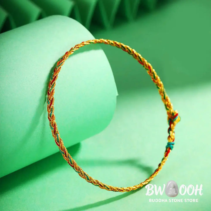 Buddha Stones Handmade Multicolored Dragon Scale Pattern Braid String Bracelet - BWOOOH - Bracelet