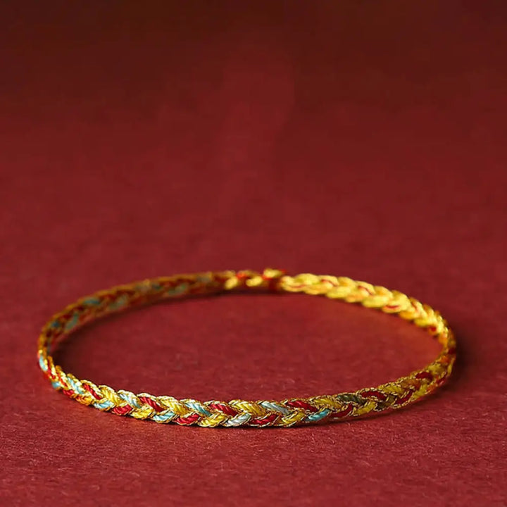 BWOOOH Handmade Multicolored Dragon Scale Pattern Braid String Bracelet - BWOOOH - 14cm - Bracelet