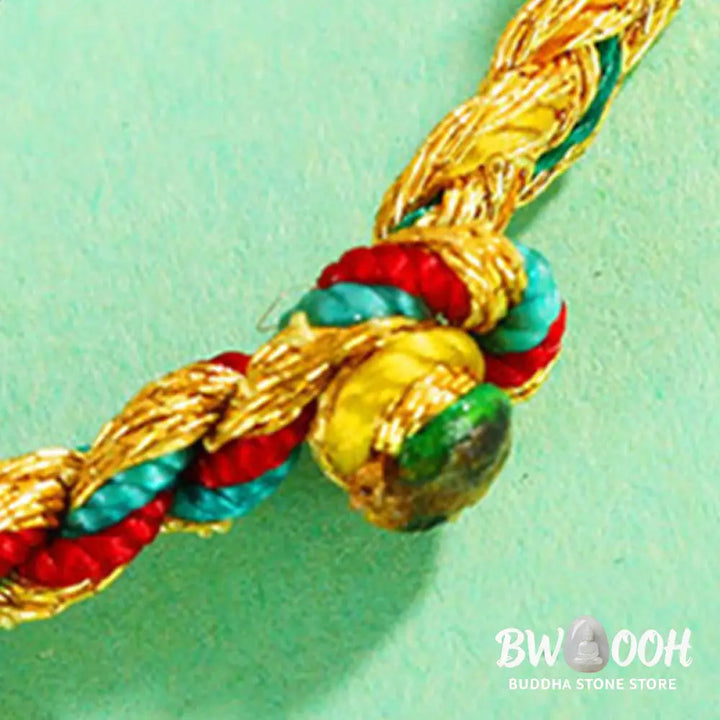 Buddha Stones Handmade Multicolored Dragon Scale Pattern Braid String Bracelet - BWOOOH - Bracelet