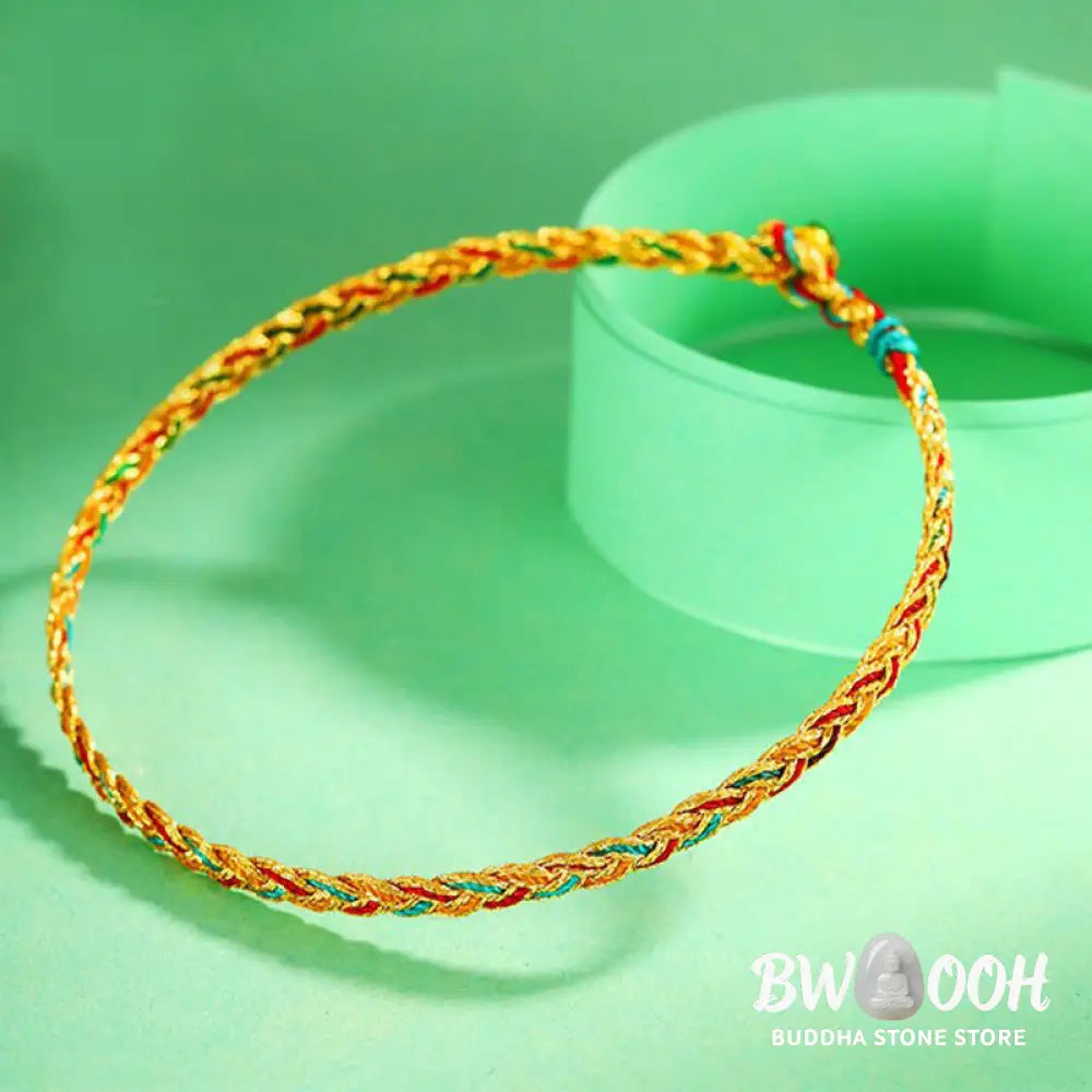 Buddha Stones Handmade Multicolored Dragon Scale Pattern Braid String Bracelet - BWOOOH - Bracelet
