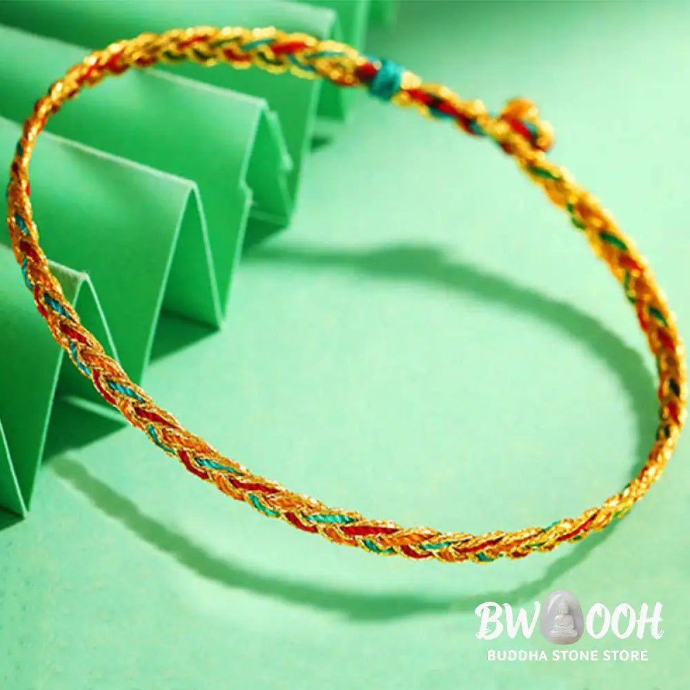 Buddha Stones Handmade Multicolored Dragon Scale Pattern Braid String Bracelet - BWOOOH - Bracelet
