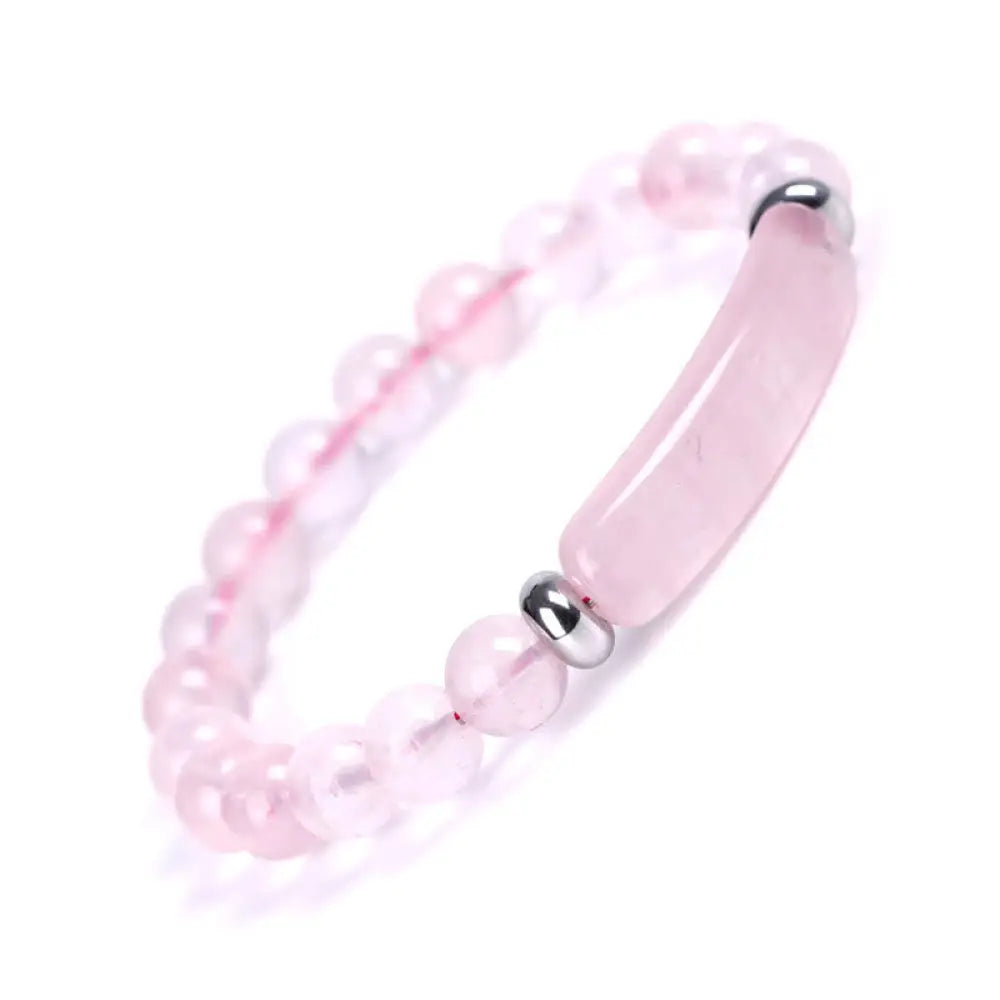 Buddha Stones Handmade Natural Gemstone Healing Bracelet - BWOOOH - Pink Crystal - Bracelet