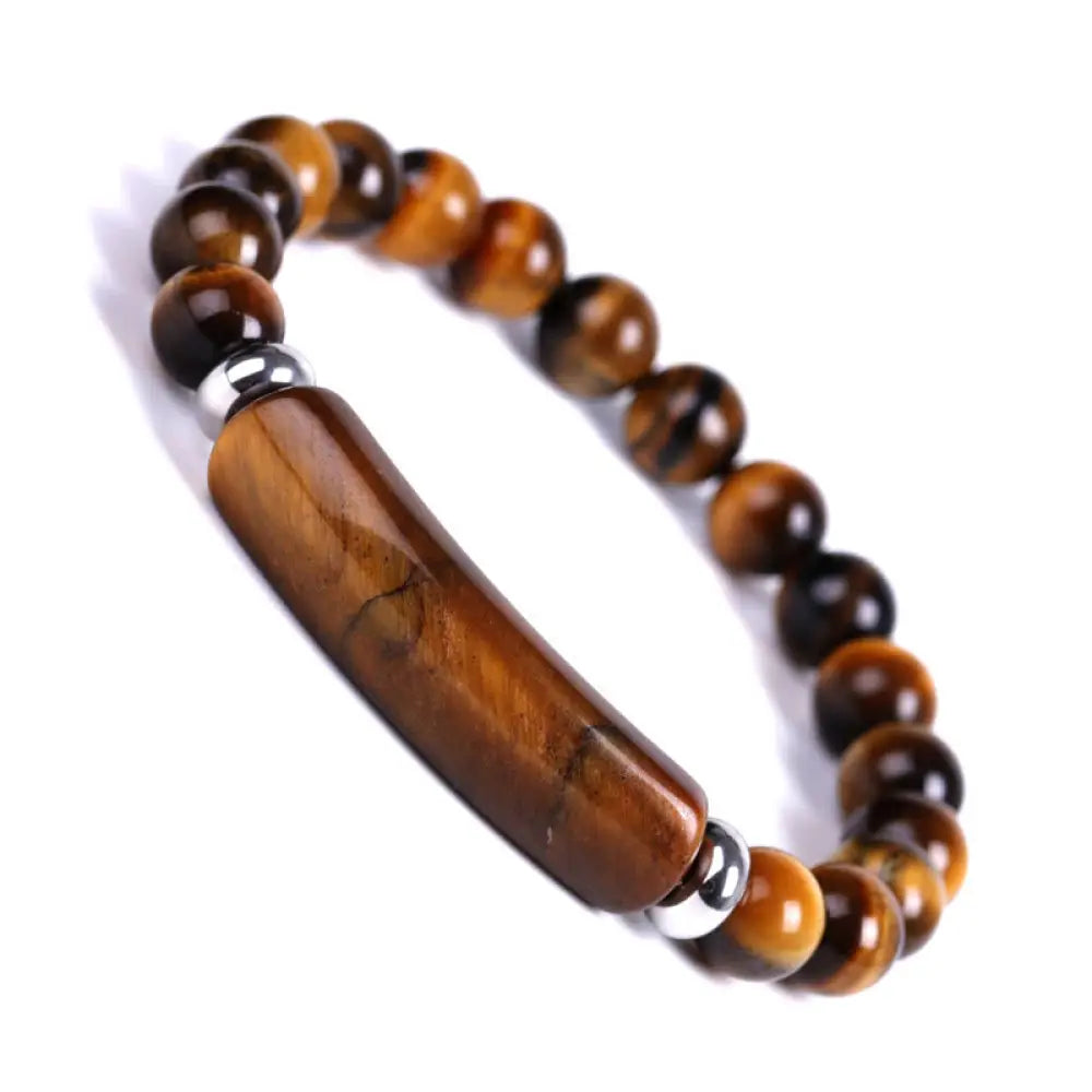 Buddha Stones Handmade Natural Gemstone Healing Bracelet - BWOOOH - Tiger Eye - Bracelet