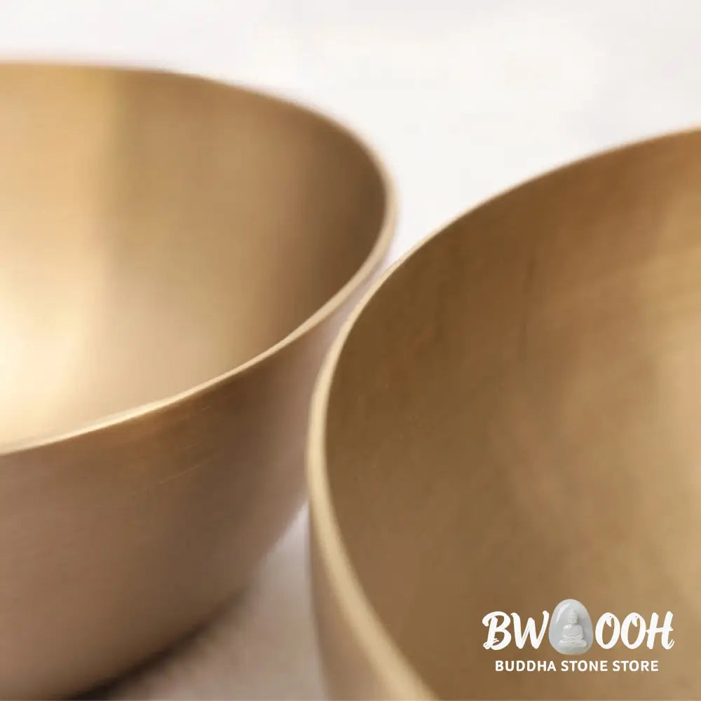 BWOOOH Tibetan singing bowl for meditation - Handmade Nepal Golden Singing 