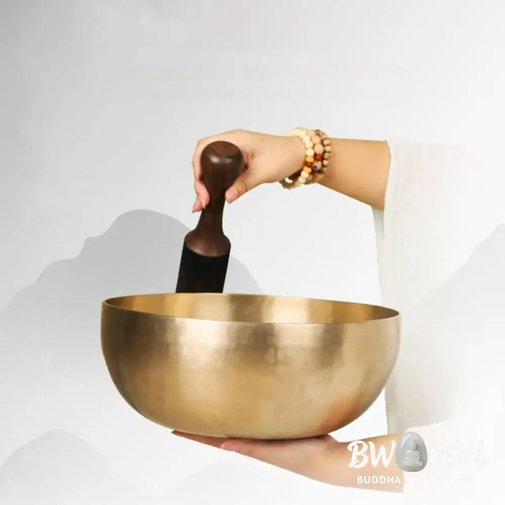 BWOOOH Tibetan singing bowl for meditation - Handmade Nepal Golden Singing 