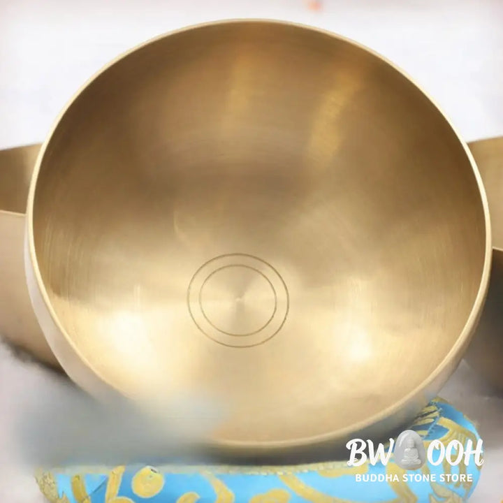 BWOOOH Tibetan singing bowl for meditation - Handmade Nepal Golden Singing 