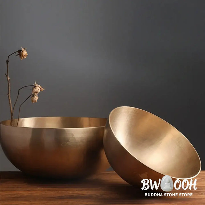 BWOOOH Tibetan singing bowl for meditation - Handmade Nepal Golden Singing 