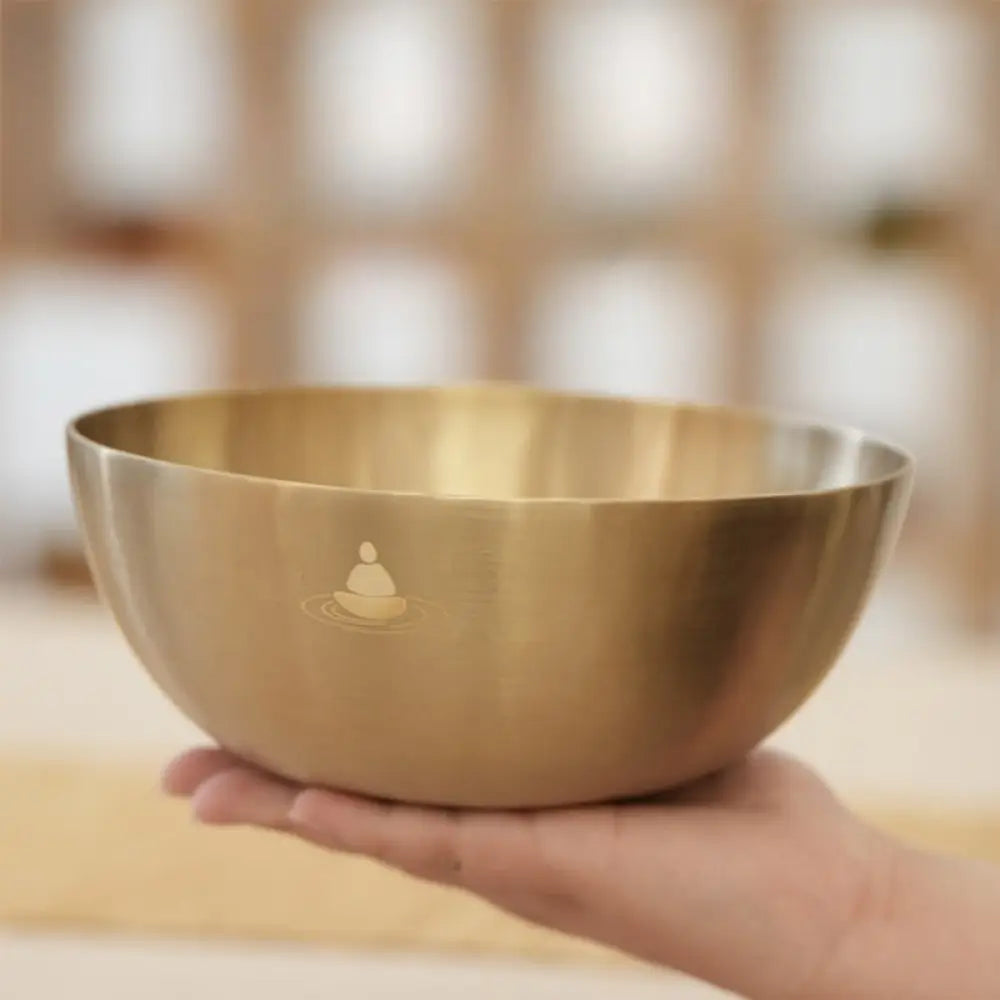 BWOOOH Tibetan singing bowl for meditation - Handmade Nepal Golden Singing 