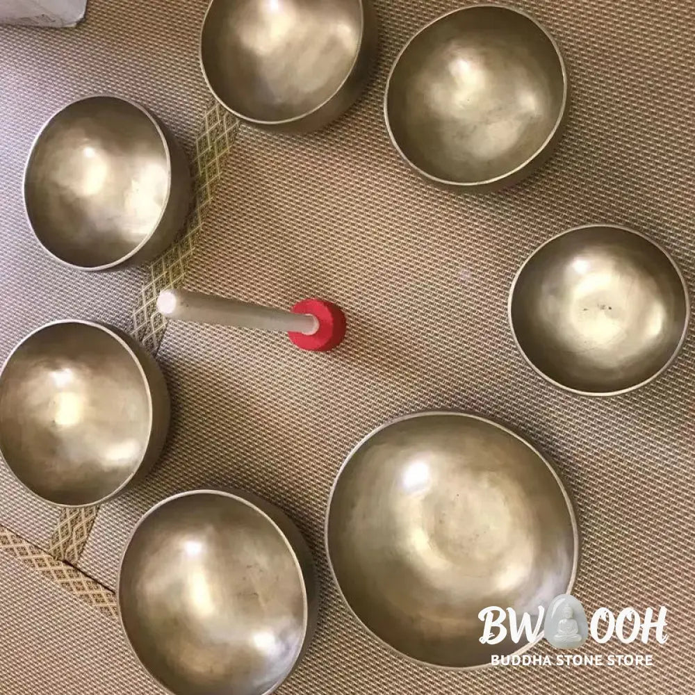 BWOOOH Tibetan singing bowl for meditation - Handmade Nepal Golden Singing 