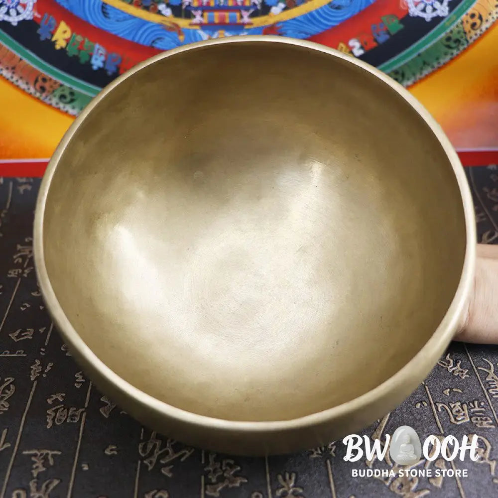 BWOOOH Tibetan singing bowl for meditation - Handmade Nepal Golden Singing 