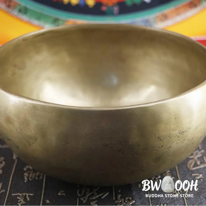 BWOOOH Tibetan singing bowl for meditation - Handmade Nepal Golden Singing 