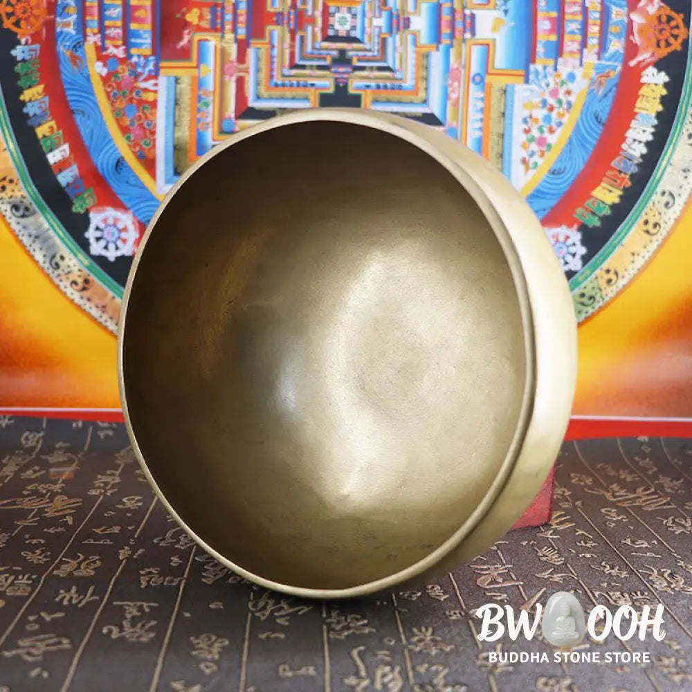 BWOOOH Tibetan singing bowl for meditation - Handmade Nepal Golden Singing 