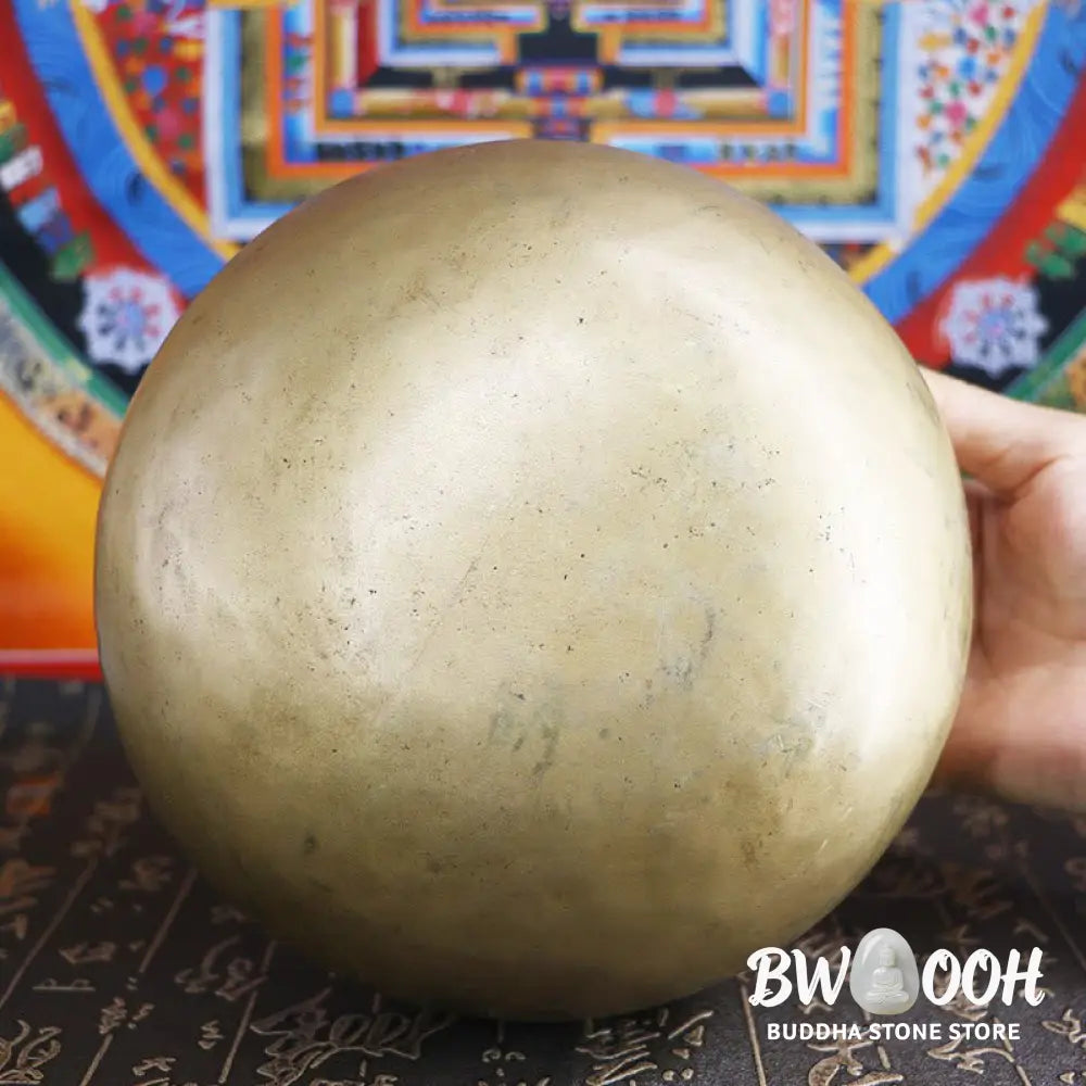 BWOOOH Tibetan singing bowl for meditation - Handmade Nepal Golden Singing 