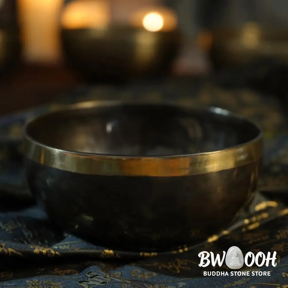 BWOOOH Tibetan singing bowl for meditation - Handmade Nepal Singing Bowl Si