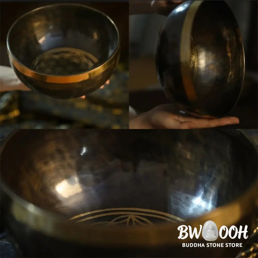 BWOOOH Tibetan singing bowl for meditation - Handmade Nepal Singing Bowl Si