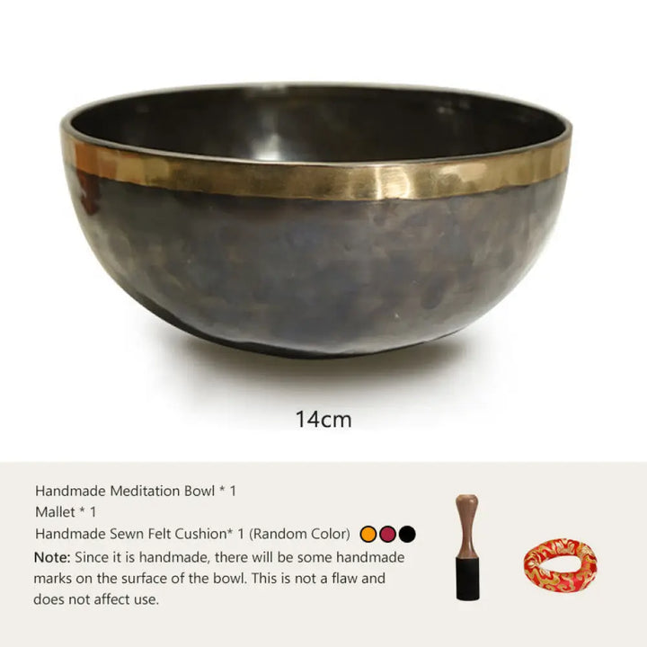 BWOOOH Tibetan singing bowl for meditation - Handmade Nepal Singing Bowl Si