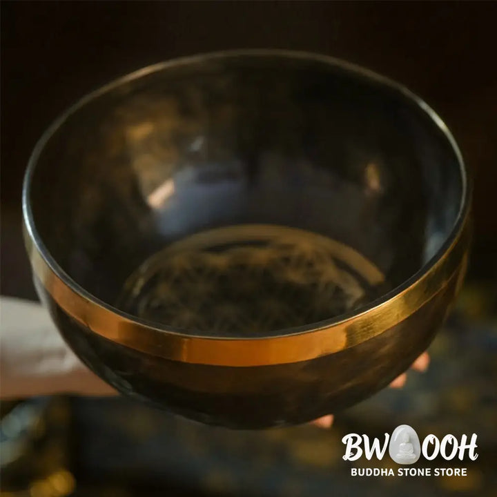 BWOOOH Tibetan singing bowl for meditation - Handmade Nepal Singing Bowl Si