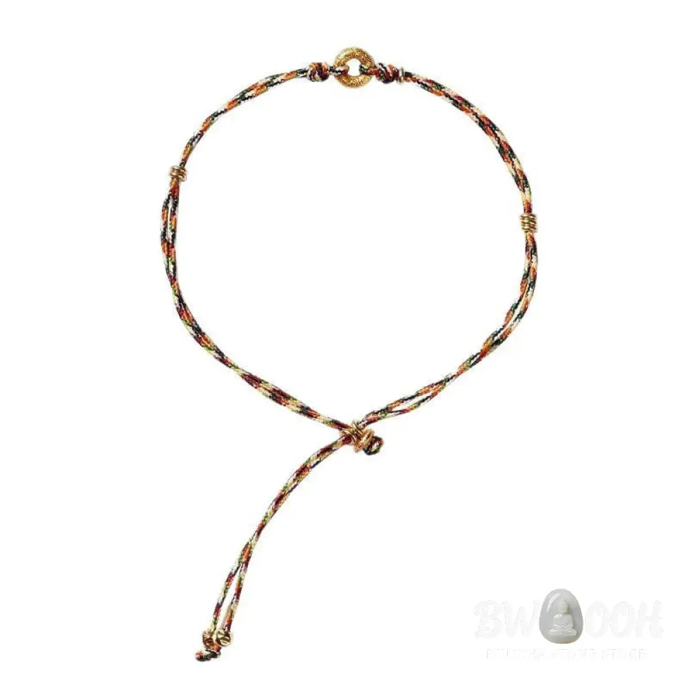 Buddha Stones Handmade Peace Buckle Multicolored Child Adult Fortune Bracelet - Bracelet