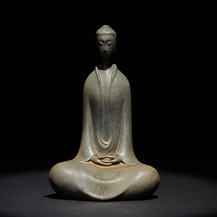 BWOOOH resin Buddha statue - Handmade Sakyamuni Buddha Iron Powd
