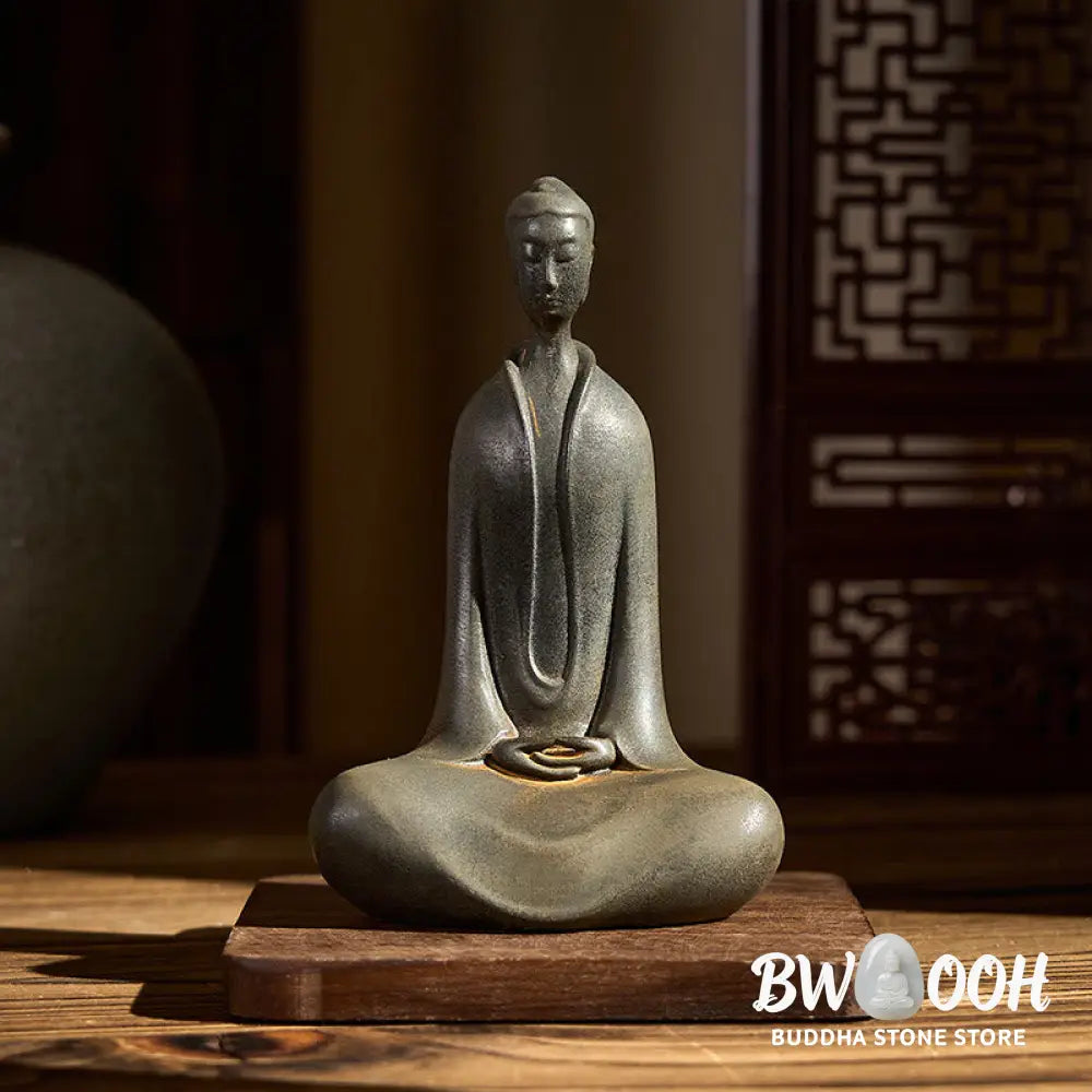BWOOOH resin Buddha statue - Handmade Sakyamuni Buddha Iron Powd